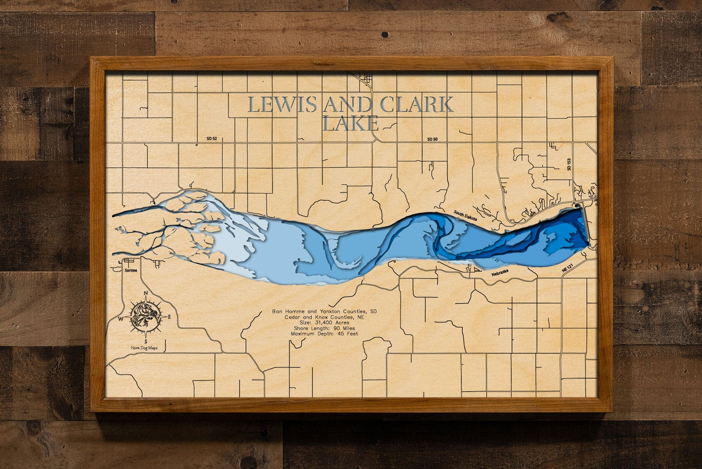 Lewis and Clark Lake in Bon Homme and Yankton Counties, South Dakota and Cedar and Knox Counties, Nebraska
