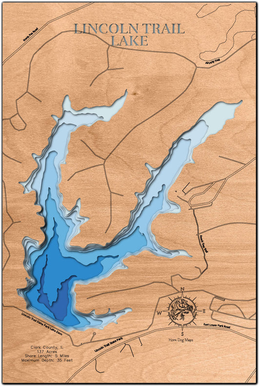 Lincoln Trail Lake in Clark County, Illinois