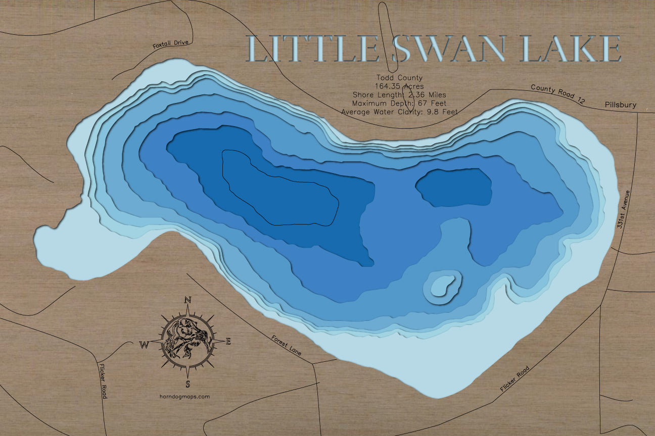 Little Swan Lake in Todd County, Minnesota