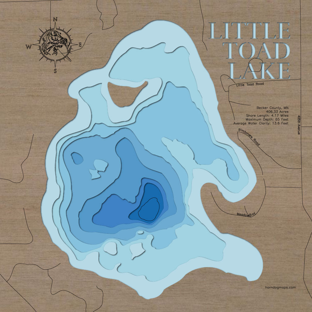 Little Toad Lake in Becker County, Minnesota