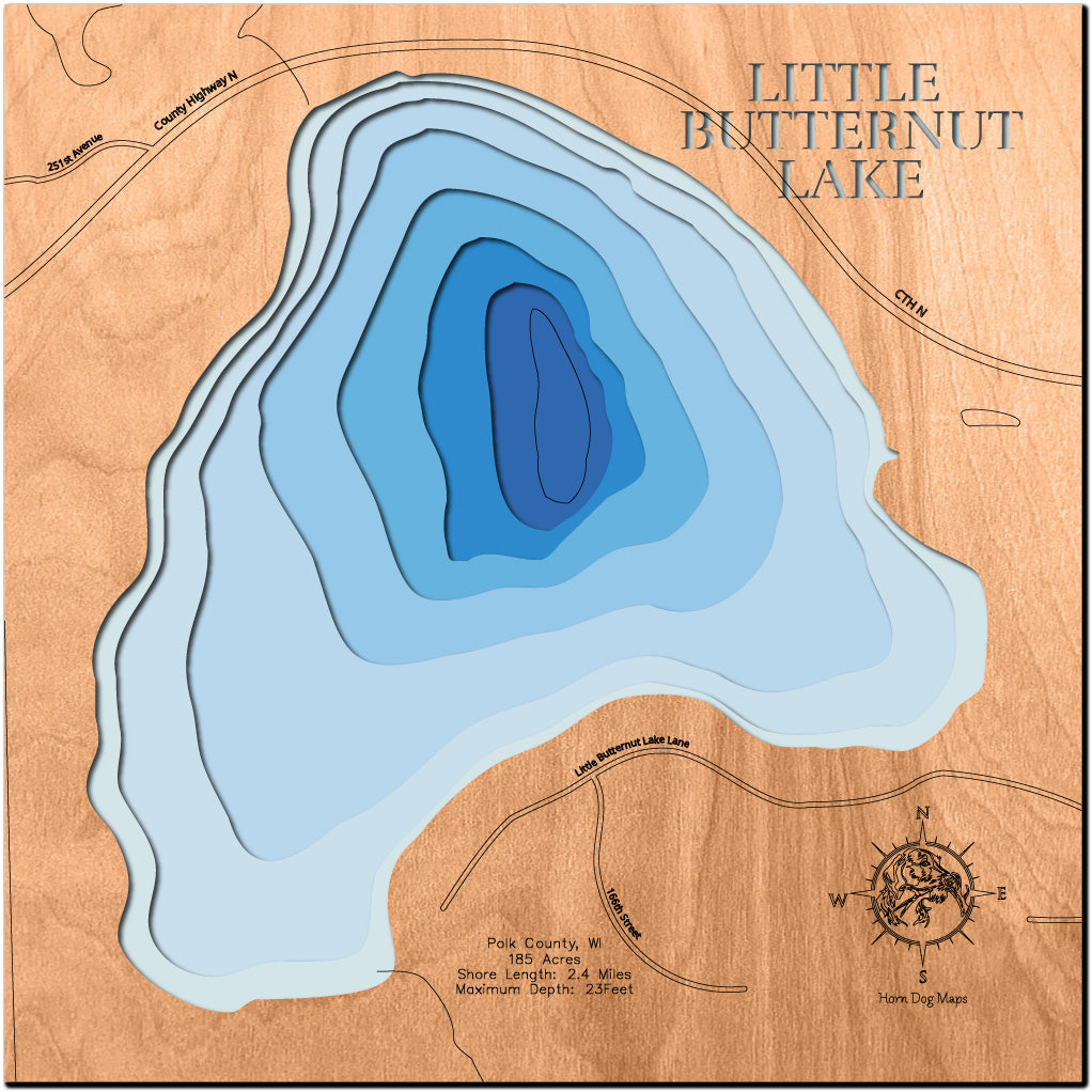 Little Butternut Lake in Polk County, Wisconsin