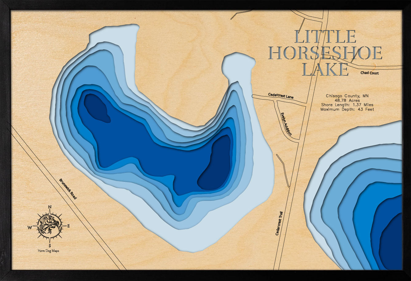 Little Horseshoe Lake in Chisago County, Minnesota