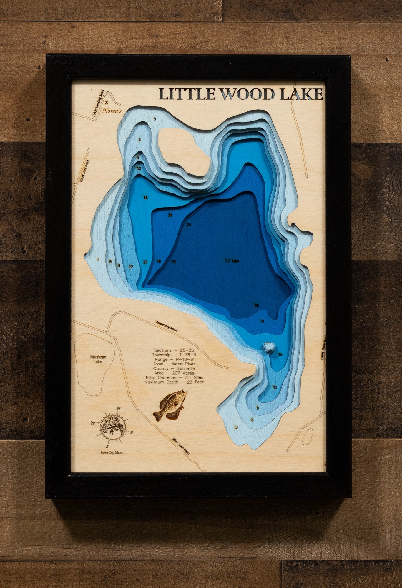 Little Wood Lake in Burnett County, Wisconsin