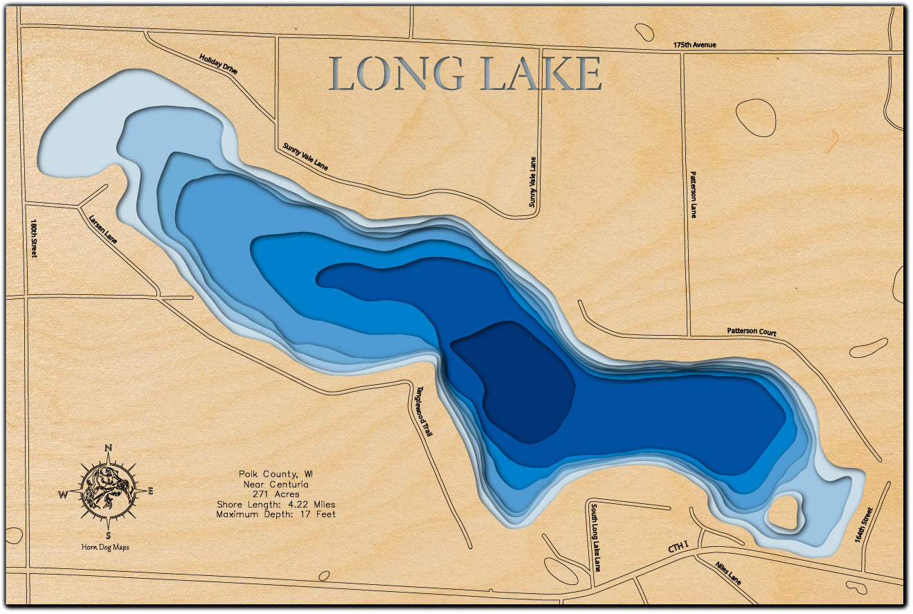 Long Lake in Polk County, Wisconsin