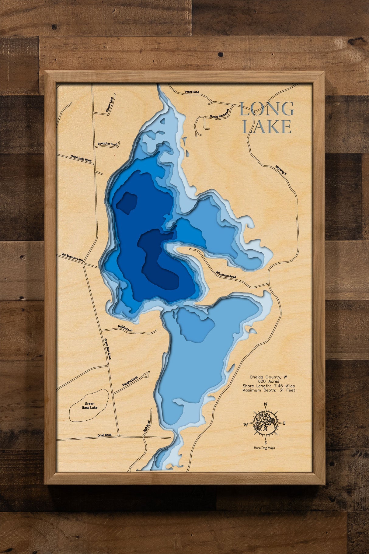 Long Lake in Oneida County, Wisconsin