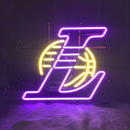 Los Angeles Lakers Basketball Logo Neon Light Sign