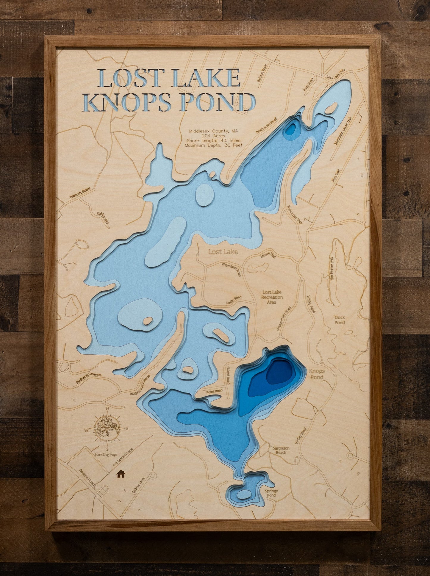 Lost Lake and Knops Pond in Middlesex County, Massachusetts