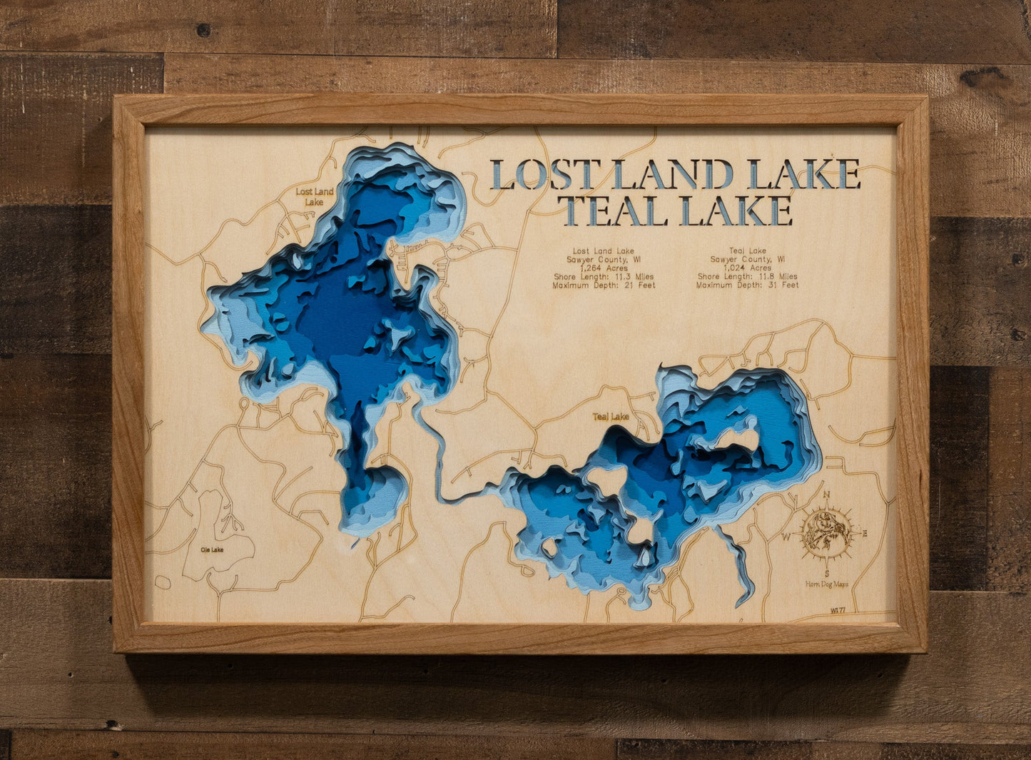 Lost Land Lake and Teal Lake in Sawyer County, Wisconsin