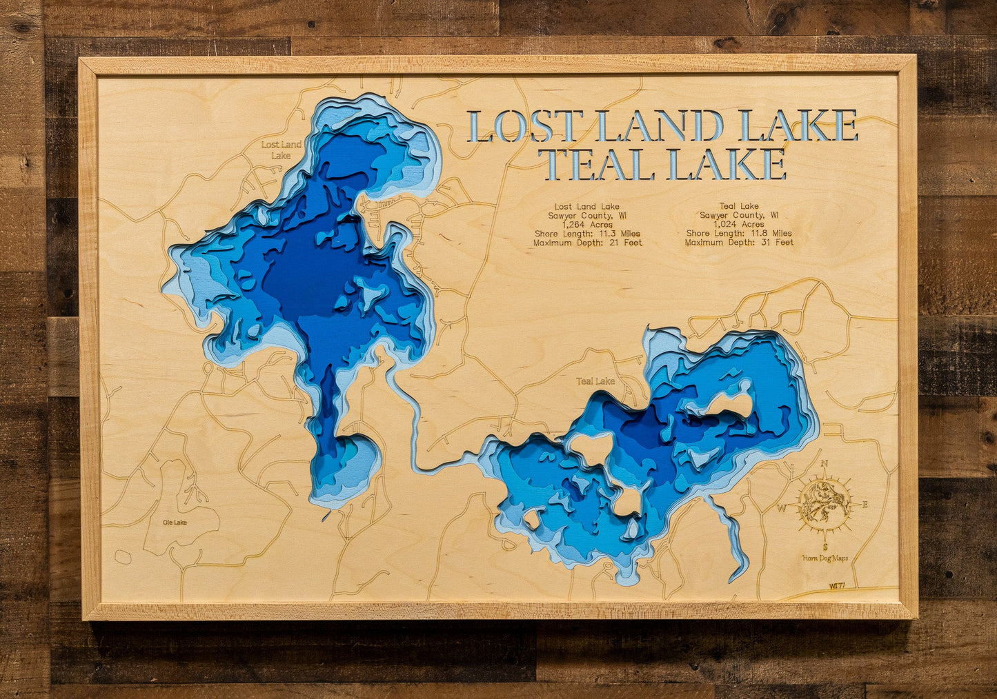 Lost Land Lake and Teal Lake in Sawyer County, Wisconsin