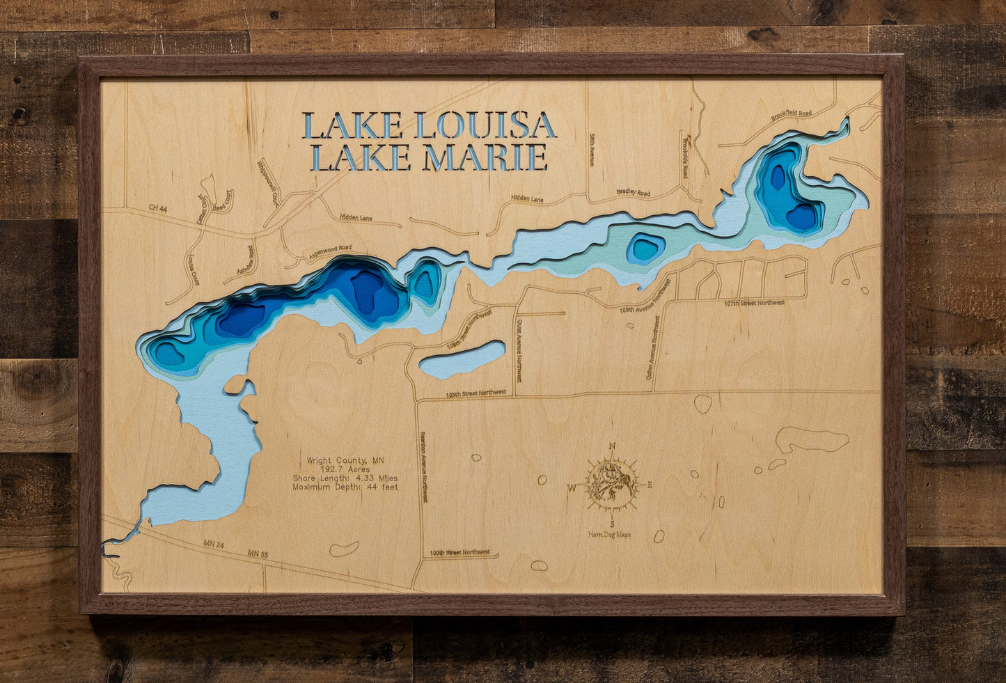 Lake Louisa and Lake Marie in Wright County, Minnesota