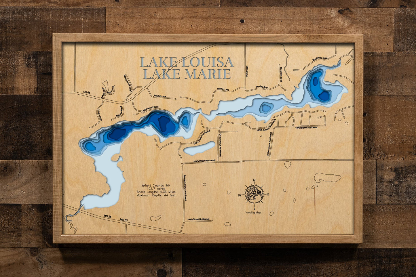 Lake Louisa and Lake Marie in Wright County, Minnesota