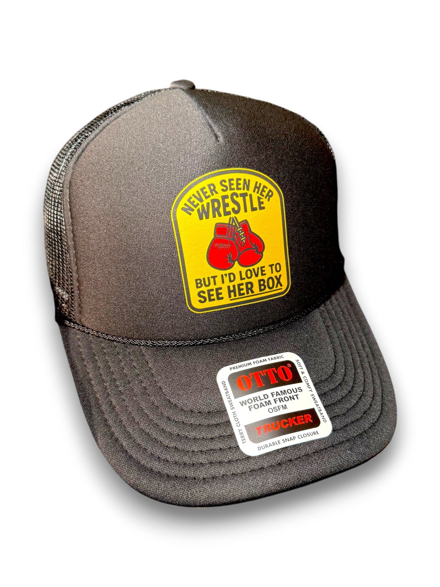 Love To See Her Box Trucker Hat by Luckless Outfitters