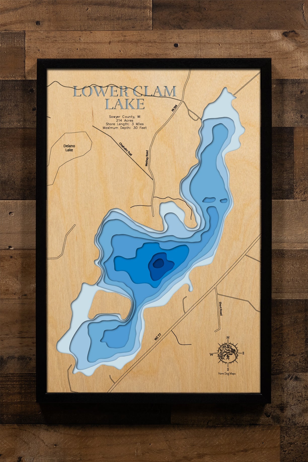 Lower Clam Lake in Sawyer County, Wisconsin