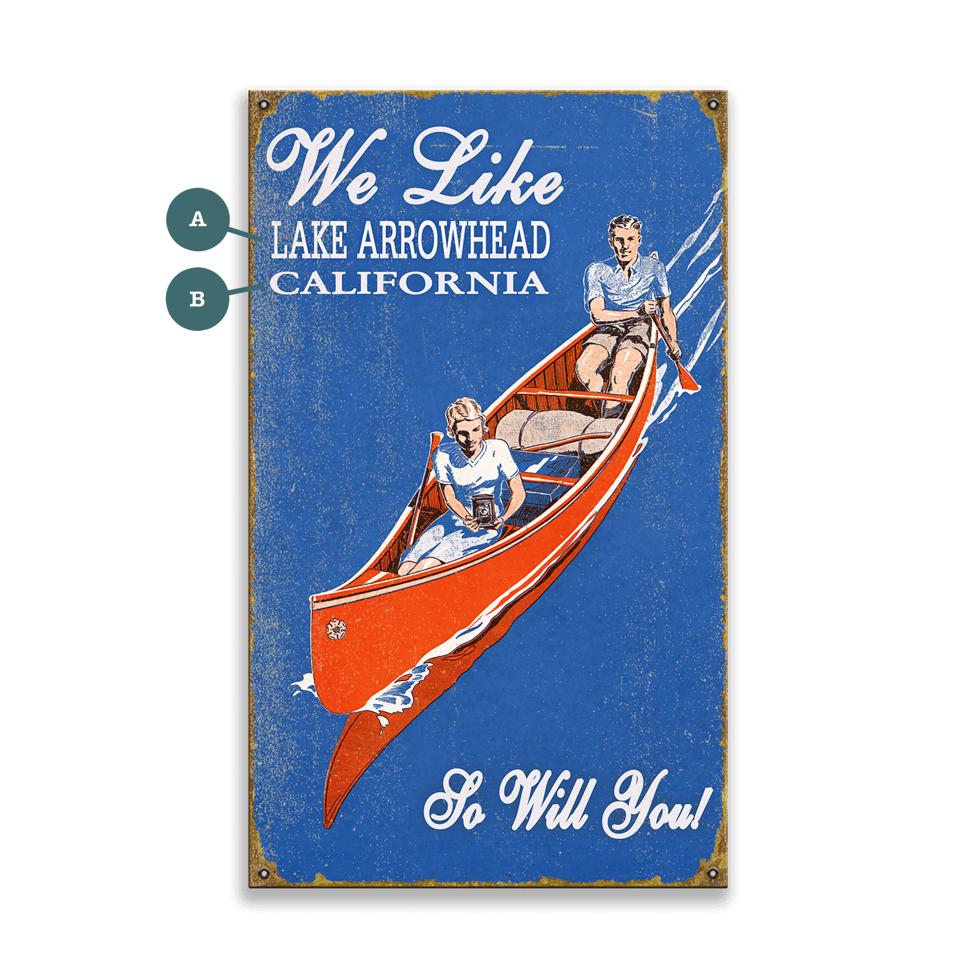 Leisure on the Lake - Wood & Metal Wall Art
