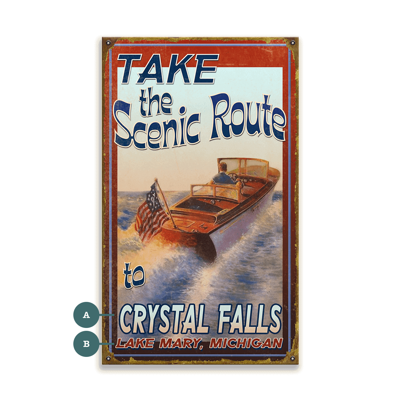 Take the Scenic Route - Wood & Metal Wall Art