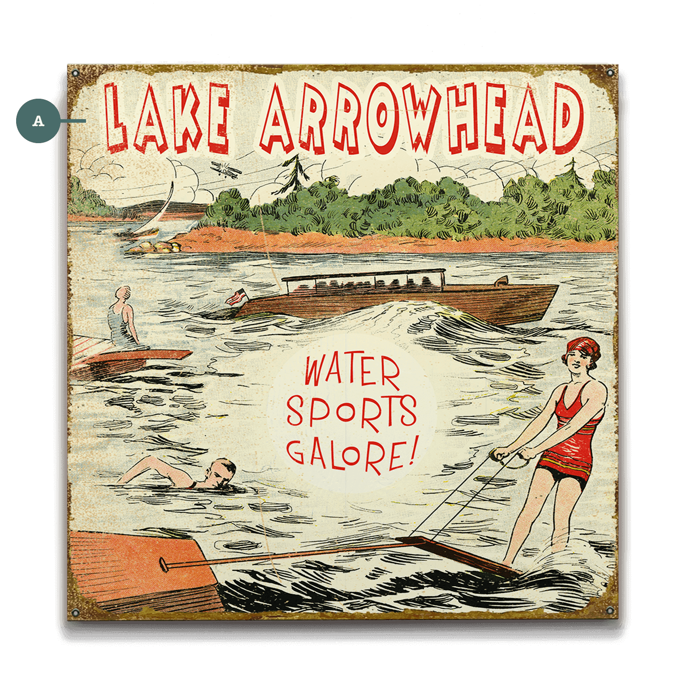 Water Sports Galore - Wood & Metal Wall Art