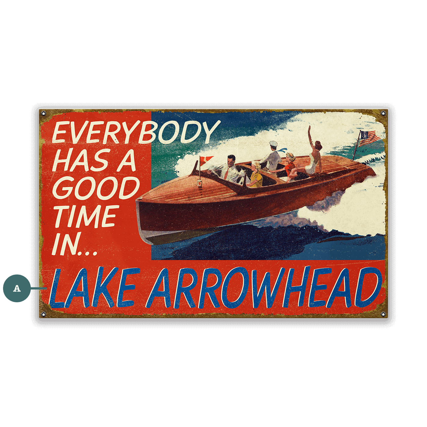 Everybody Has a Good Time In... - Wood & Metal Wall Art
