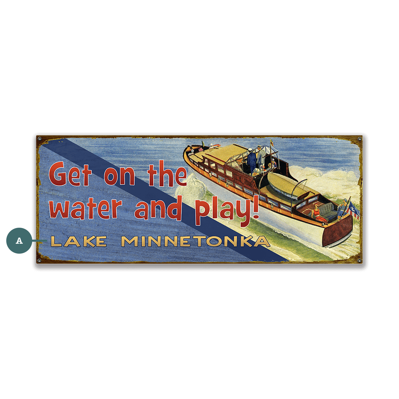 Get on the Water and Play - Wood & Metal Wall Art