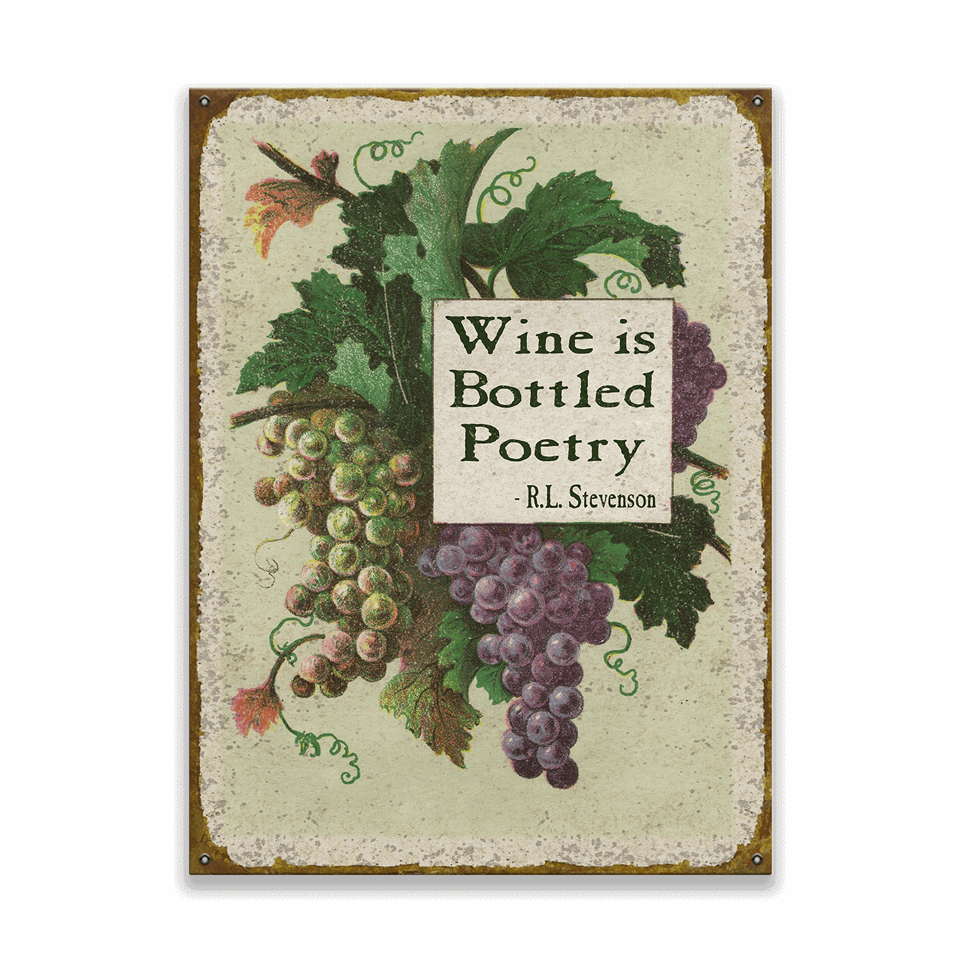 Wine is Bottled Poetry: Generic - Wood & Metal Wall Art