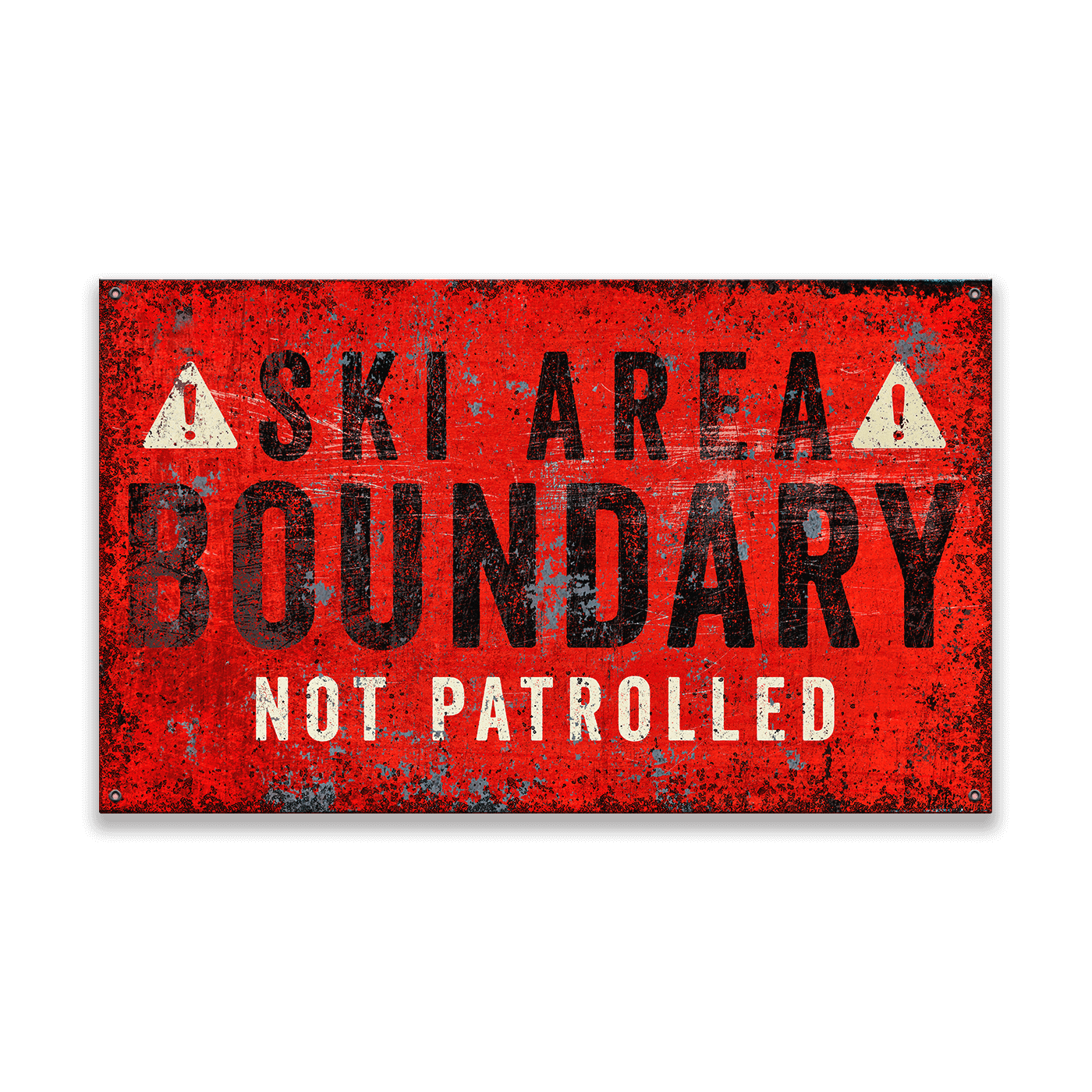 Ski Area Boundary: Generic - Wood & Metal Wall Art