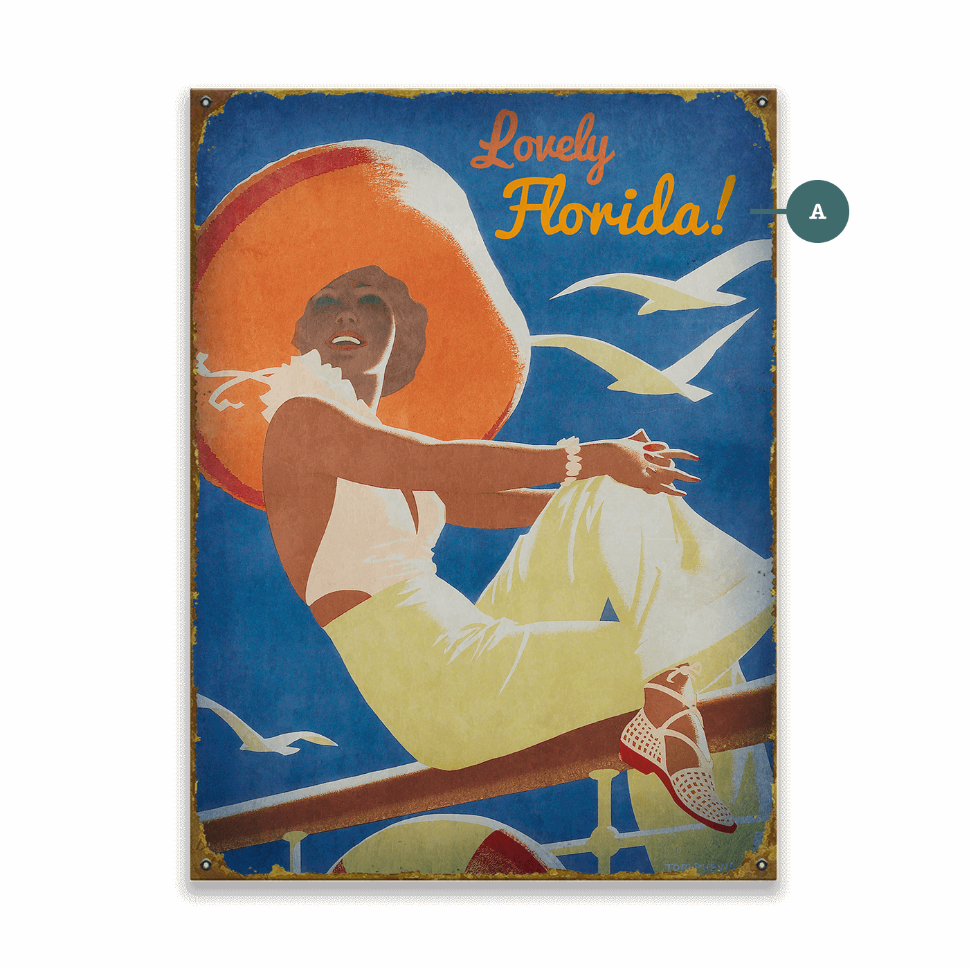 Lovely Day on Deck - Wood & Metal Wall Art