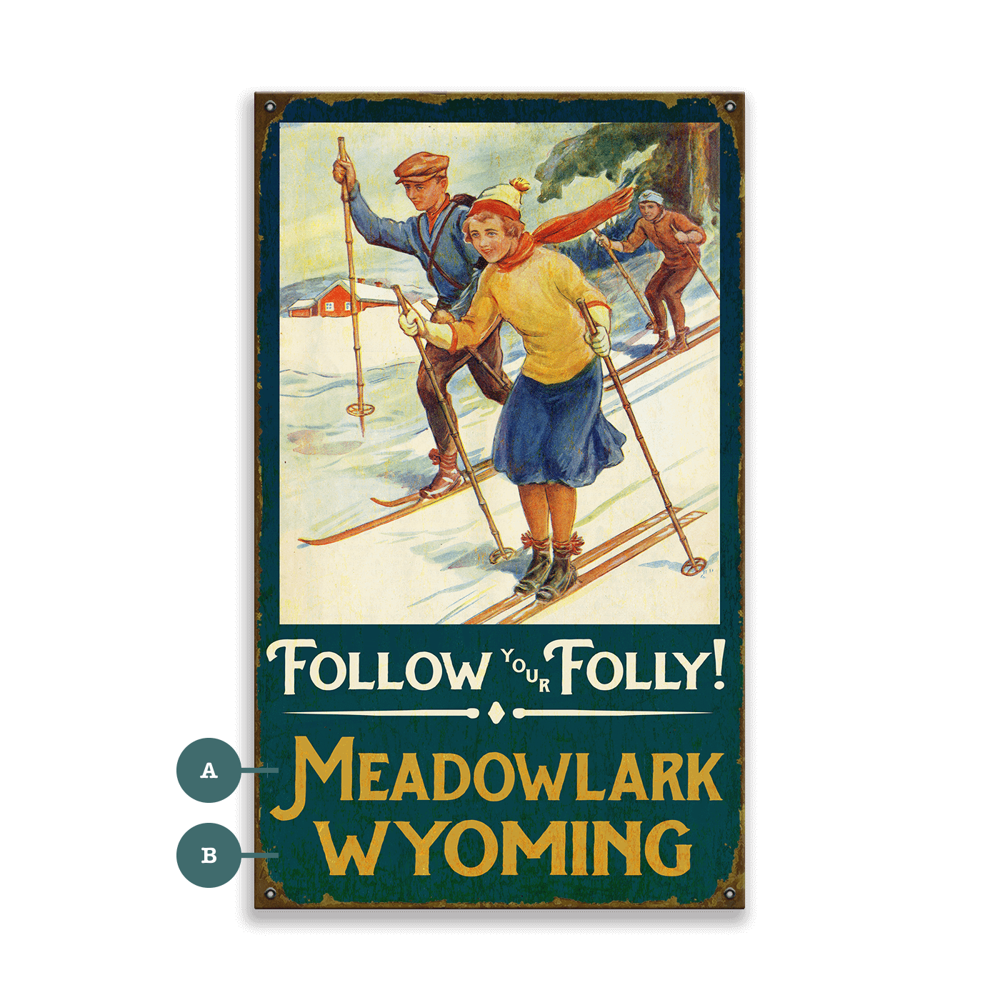 Follow Your Folly! - Wood & Metal Wall Art
