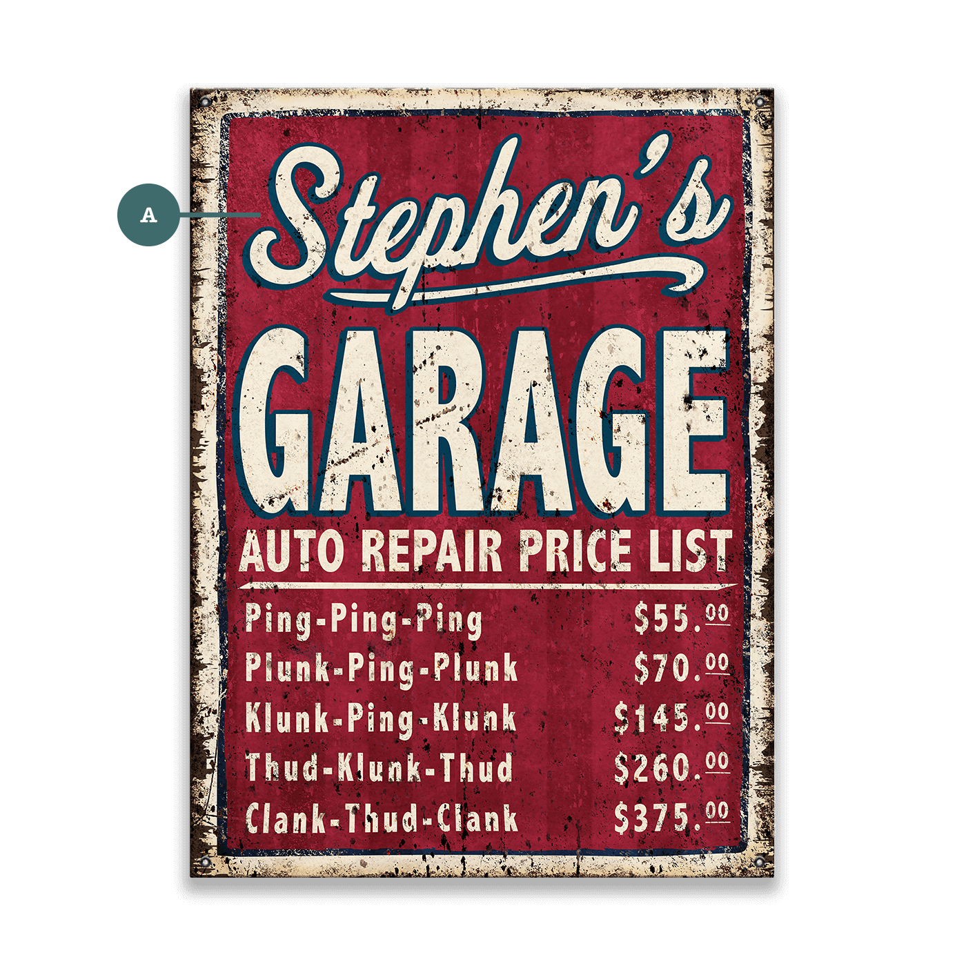 Auto Repair Garage Sign - Wood & Metal Wall Art