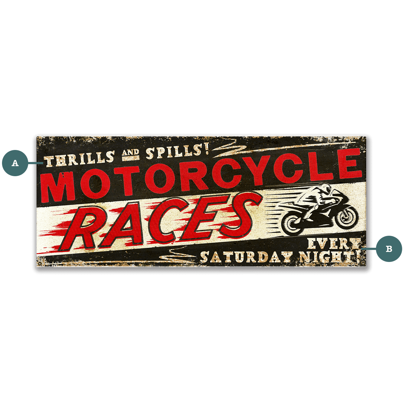 Thrills and Spills - Wood & Metal Wall Art