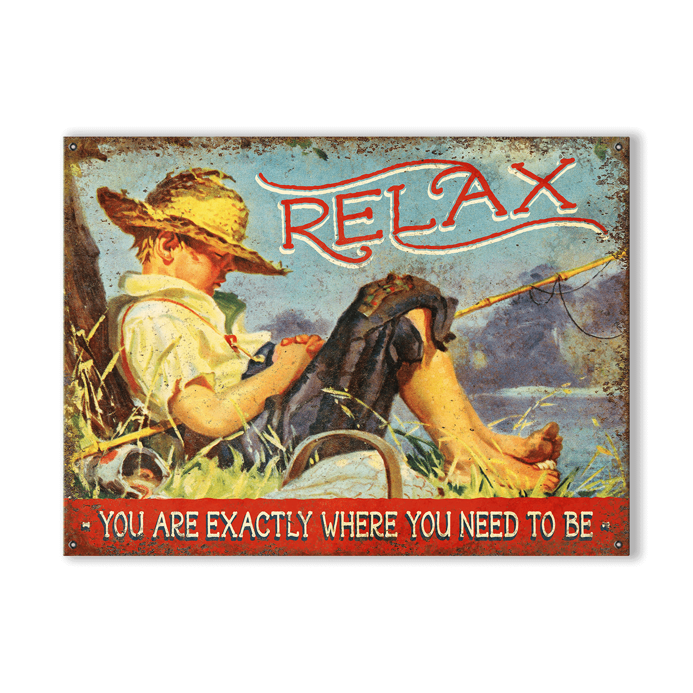 Relax by the Lake: Generic - Wood & Metal Wall Art