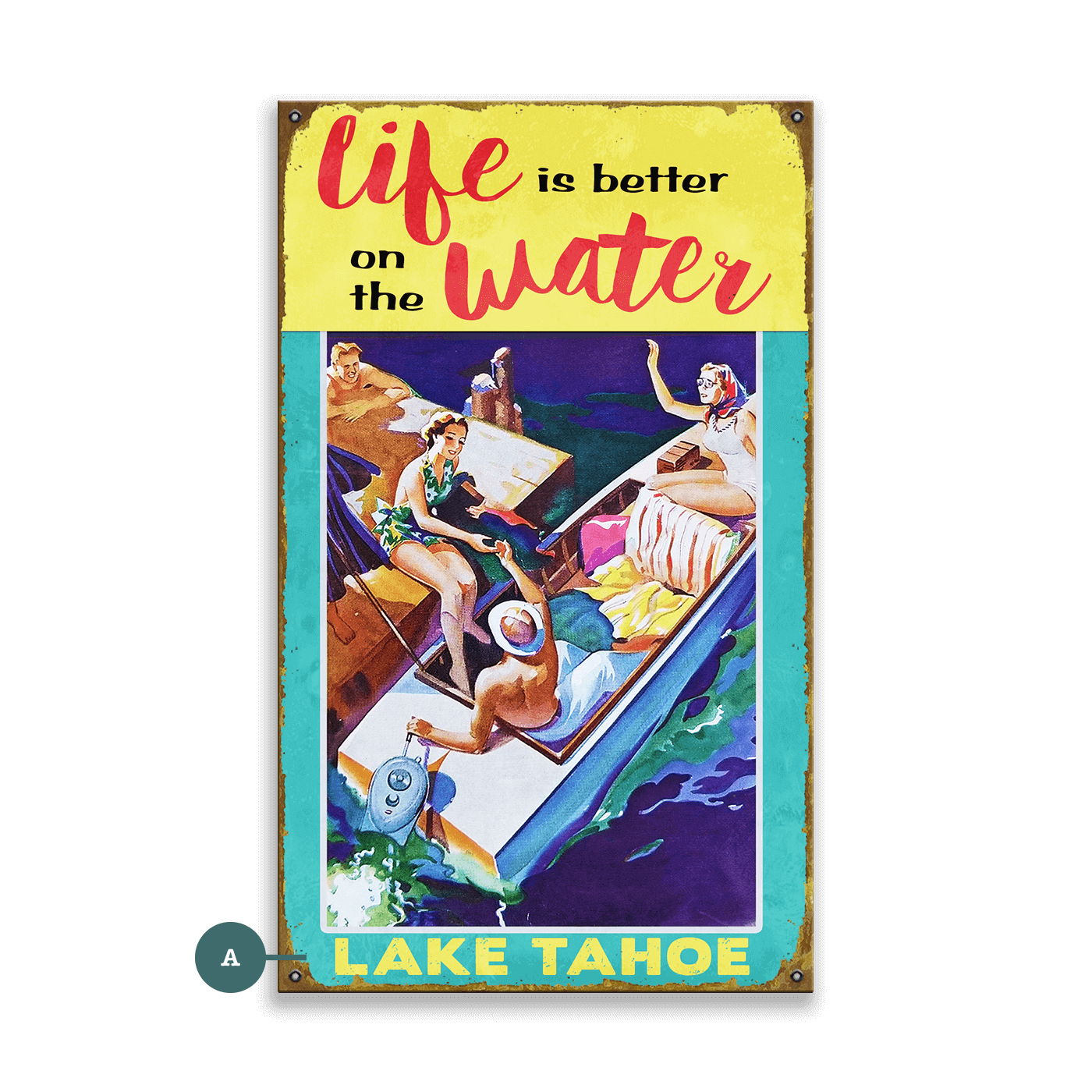 Life is Better on the Water - Wood & Metal Wall Art