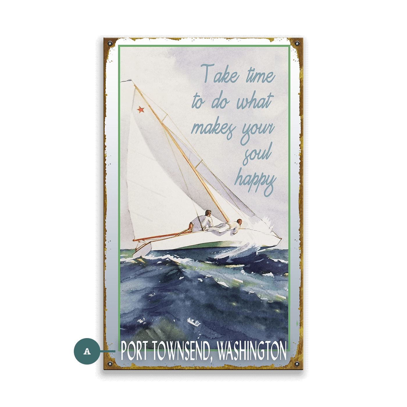 Take Time to Make Your Soul Happy - Wood & Metal Wall Art