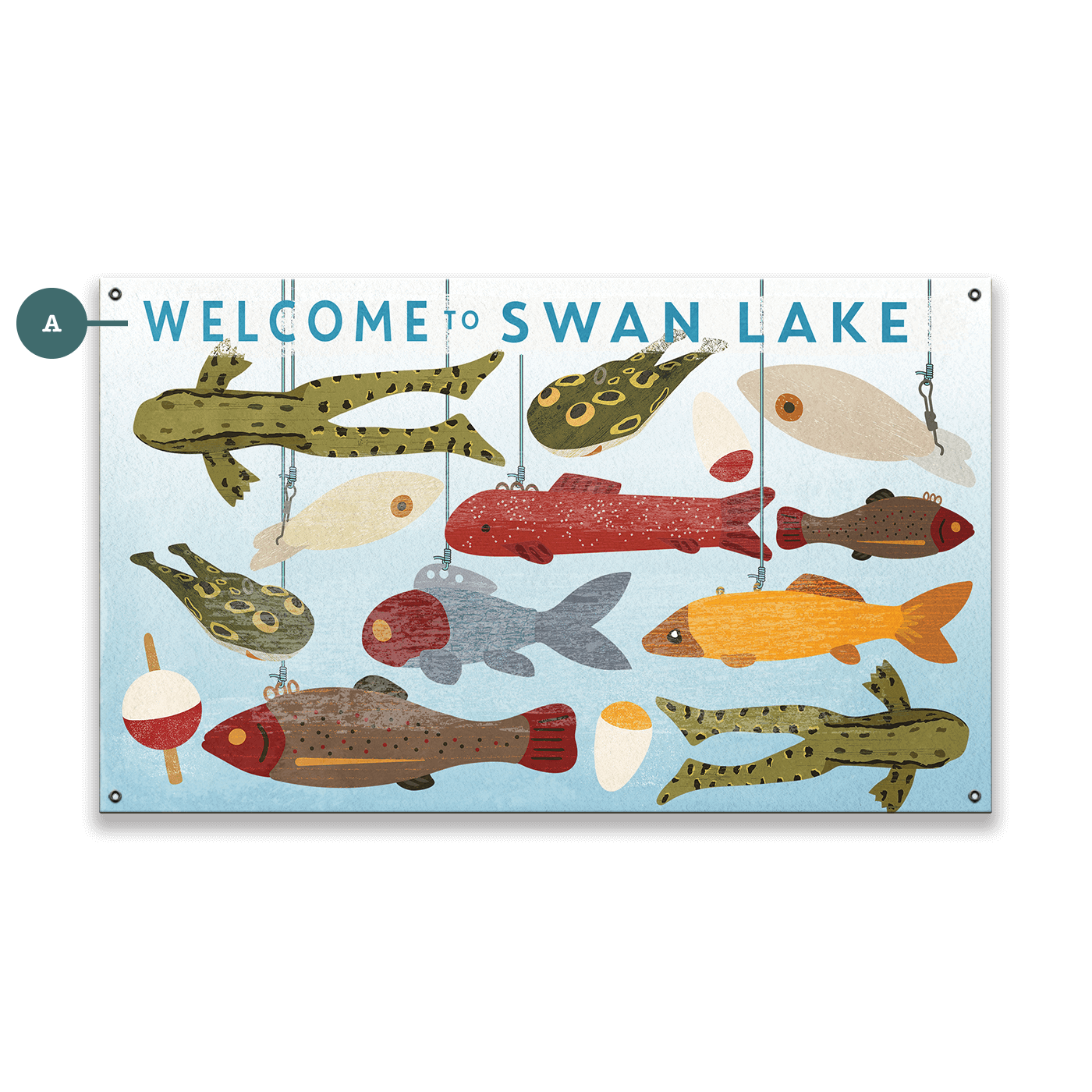 Lake Life Lures - Wood & Metal Wall Art