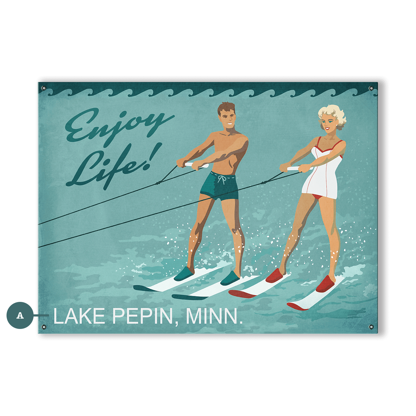 Enjoy Life Skiing - Wood & Metal Wall Art