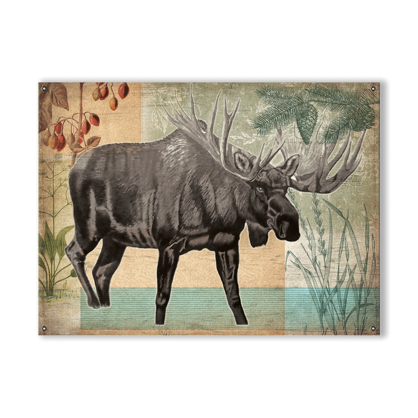 Wildwood Moose - Wood & Metal Wall Art