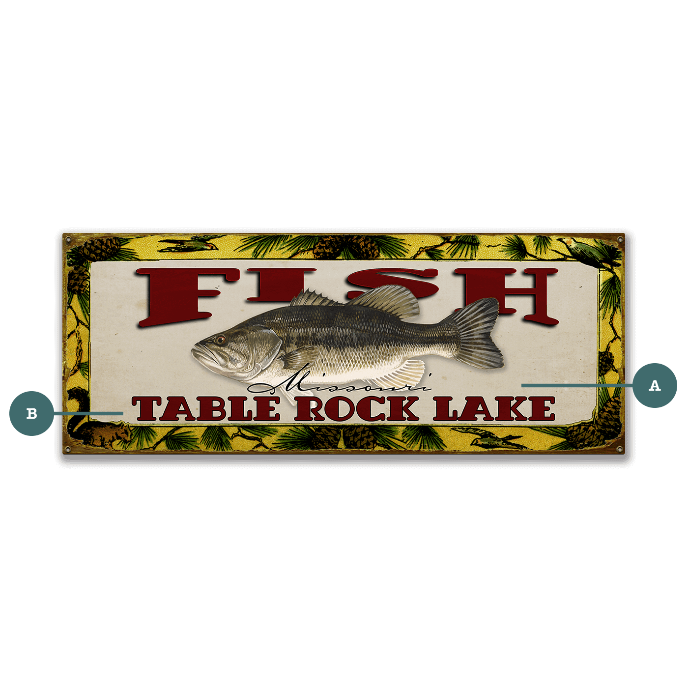 Catch of the Day Freshwater Fishing Sign Wall Decor