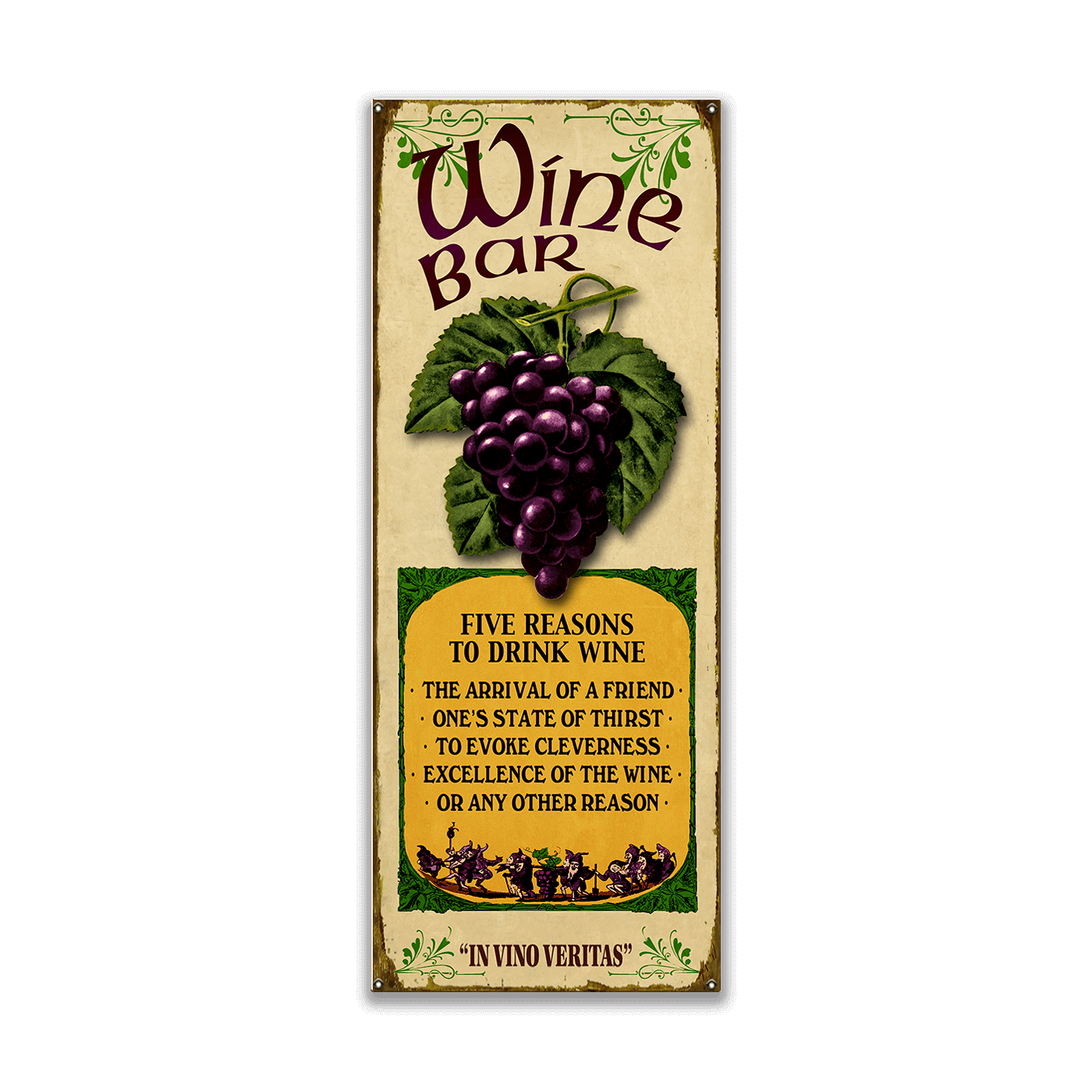 Wine Bar: Generic - Wood & Metal Wall Art