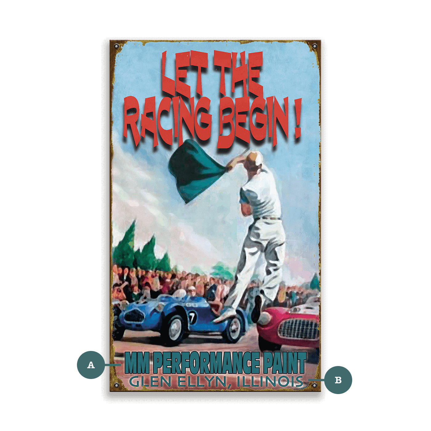 Let the Racing Begin! - Wood & Metal Wall Art