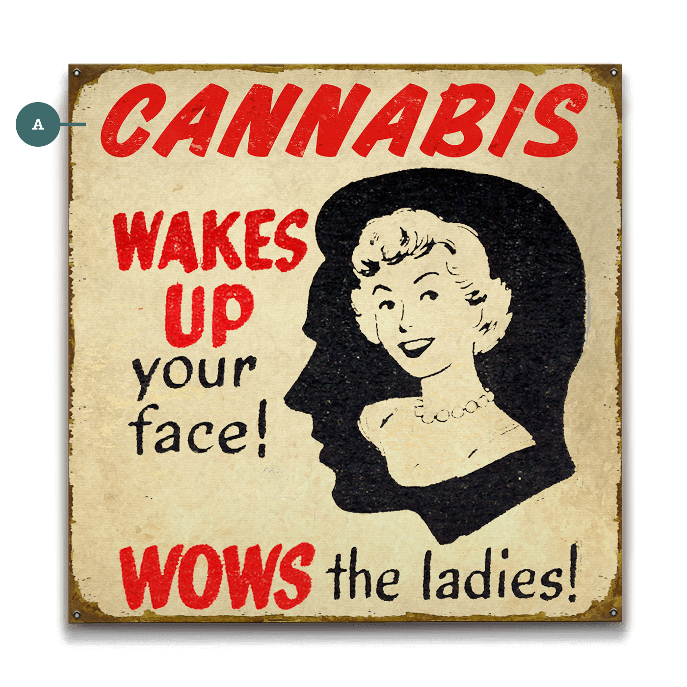 Wakes Up Your Face - Wood & Metal Wall Art