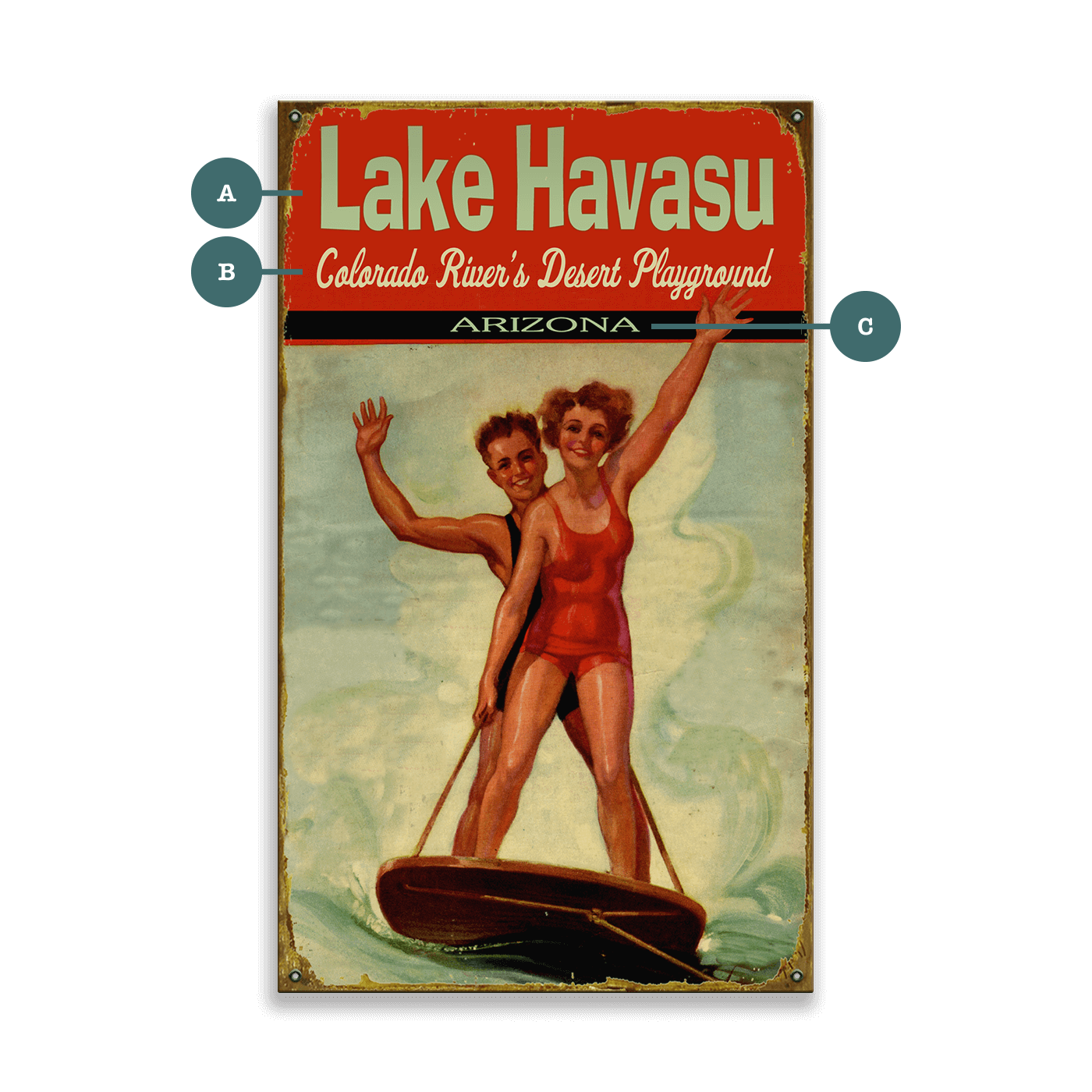 Skimboarding, Wakeboard - Wood & Metal Wall Art