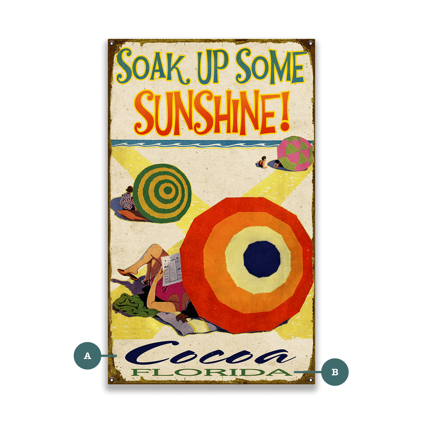 Soak Up Some Sunshine! - Wood & Metal Wall Art