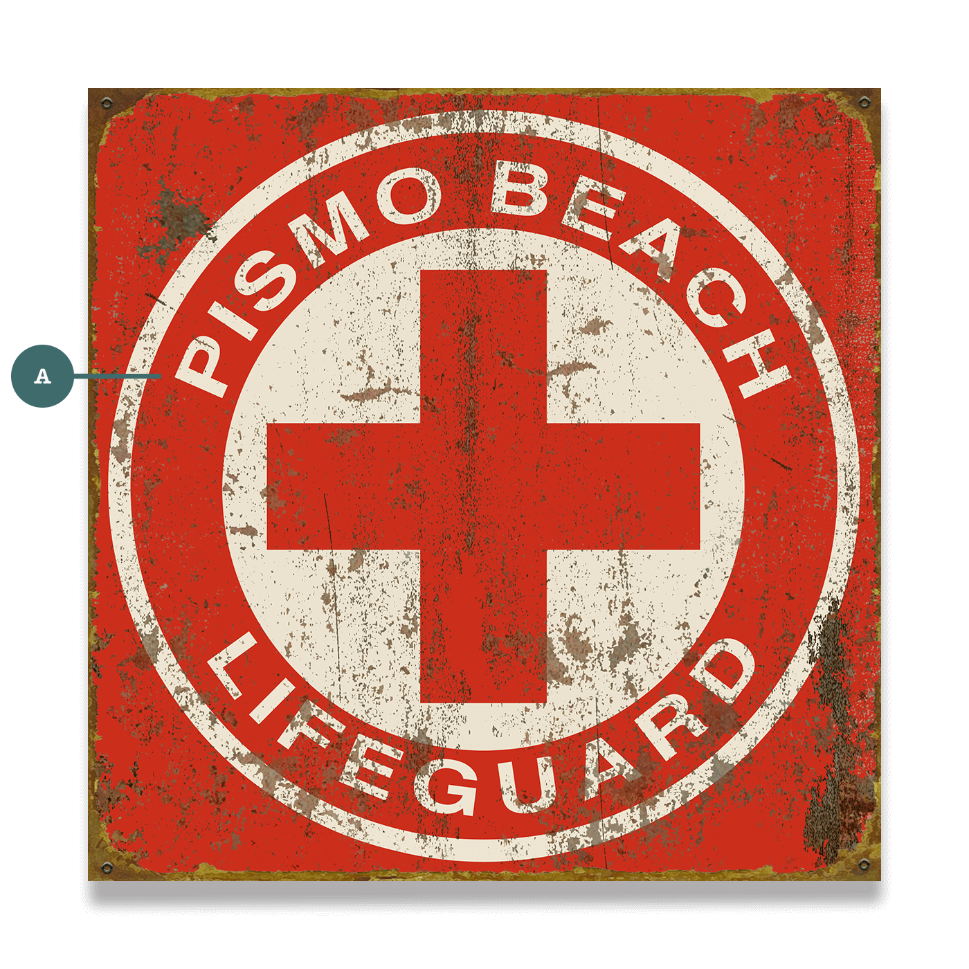 Lifeguard Sign - Wood & Metal Wall Art
