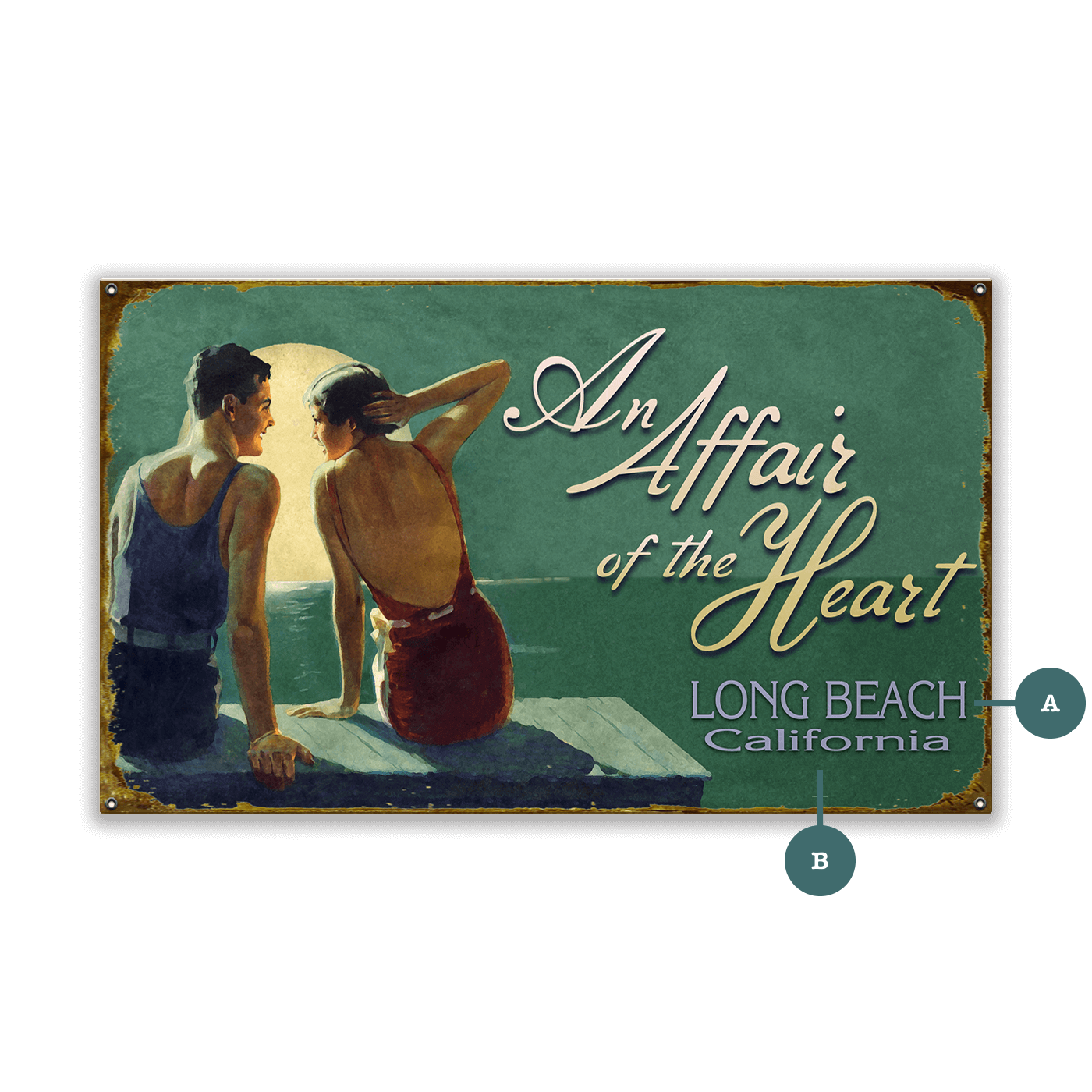 An Affair of the Heart - Wood & Metal Wall Art