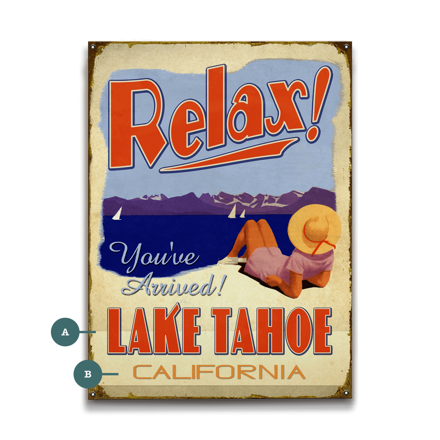 You've Arrived: Lake - Wood & Metal Wall Art