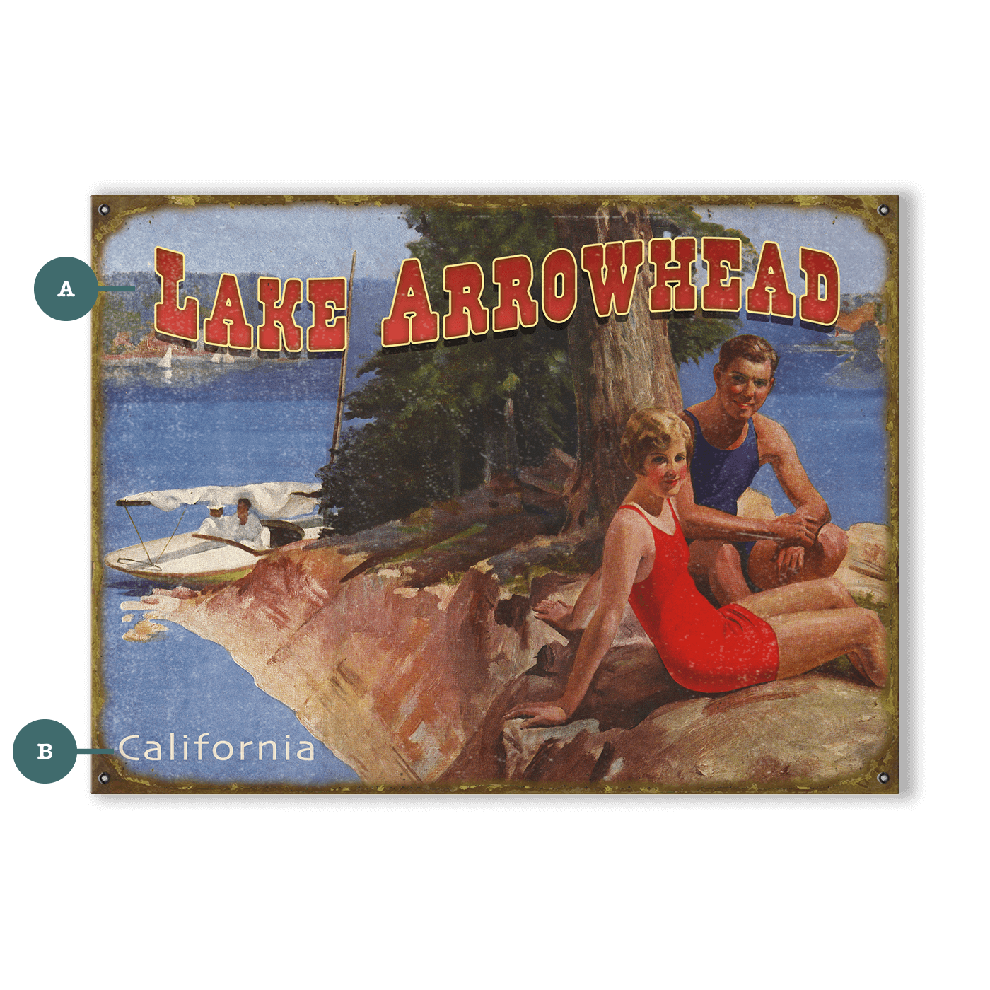 Lakeside Leisure - Wood & Metal Wall Art