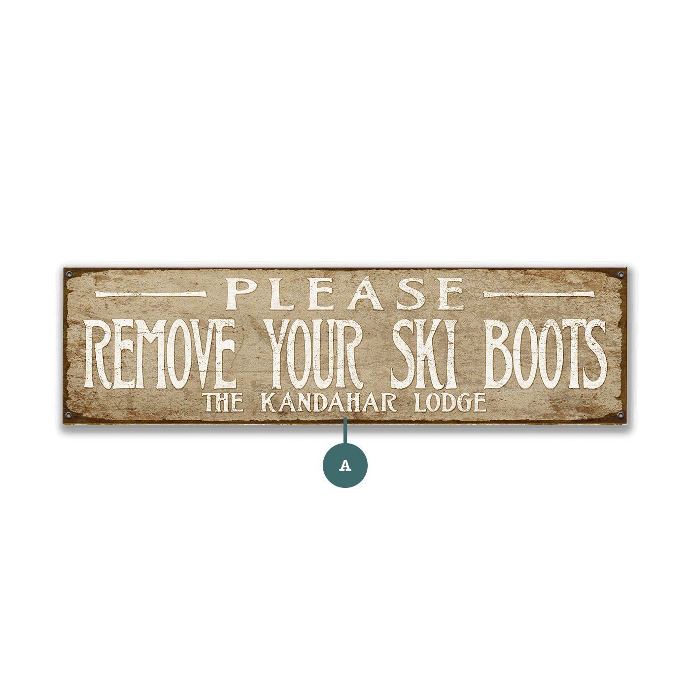Please Remove Boots: Personalized - Wood & Metal Wall Art
