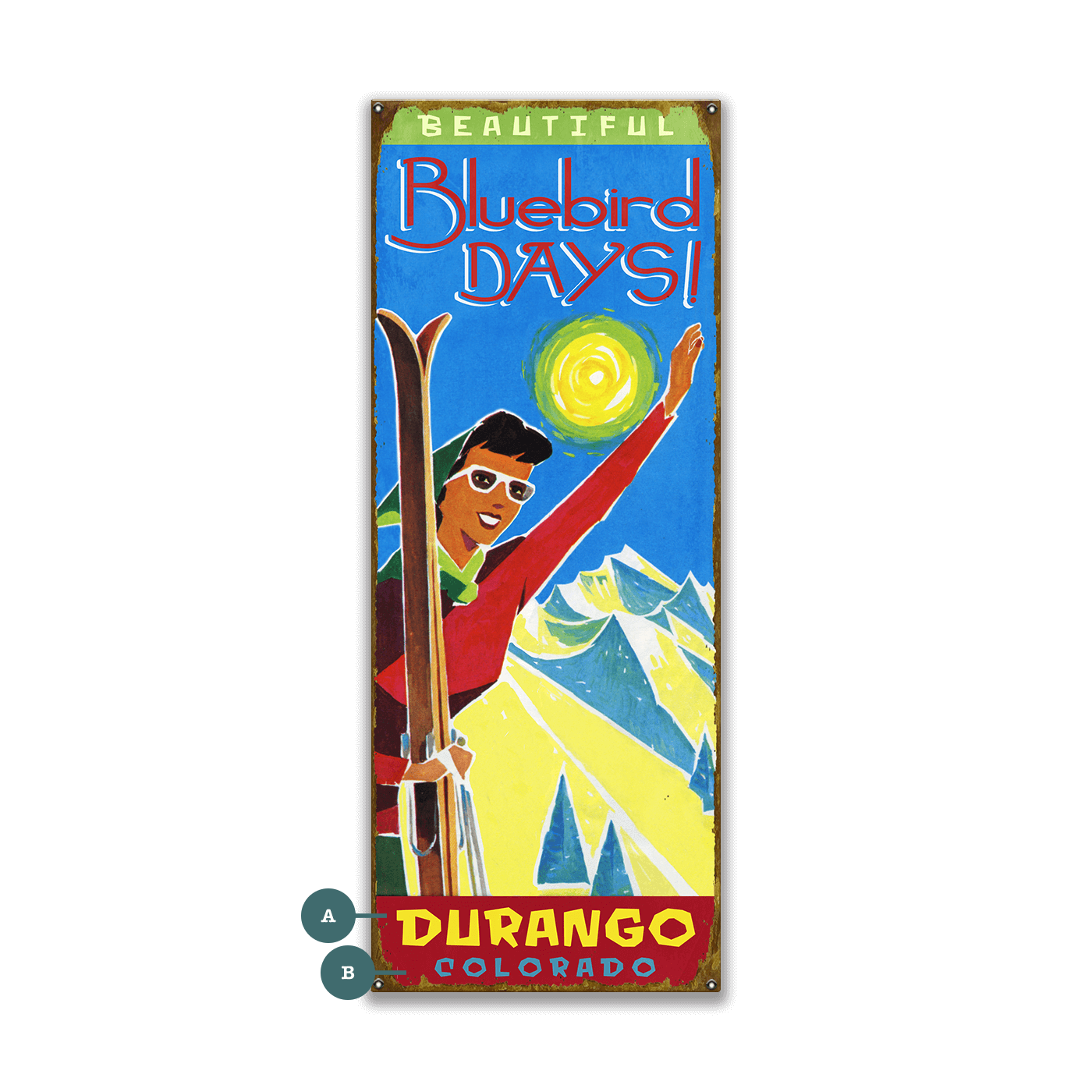 Bluebird Days - Wood & Metal Wall Art