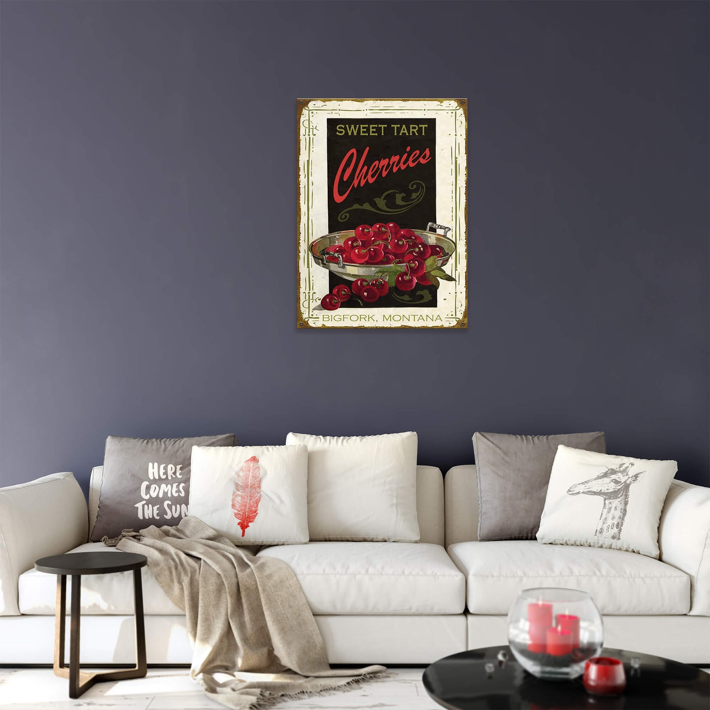 Sweet Tart Cherries - Wood & Metal Wall Art