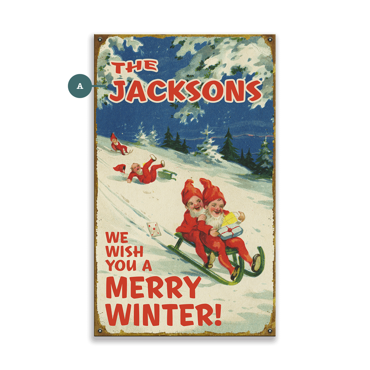 We Wish You a Merry Winter - Wood & Metal Wall Art