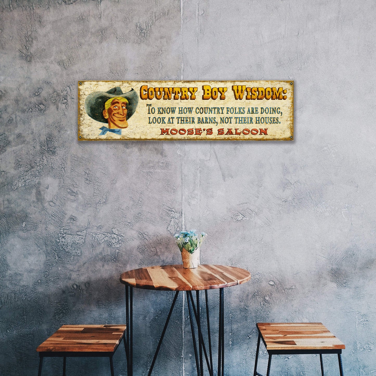 Country Boy Wisdom - Wood & Metal Wall Art