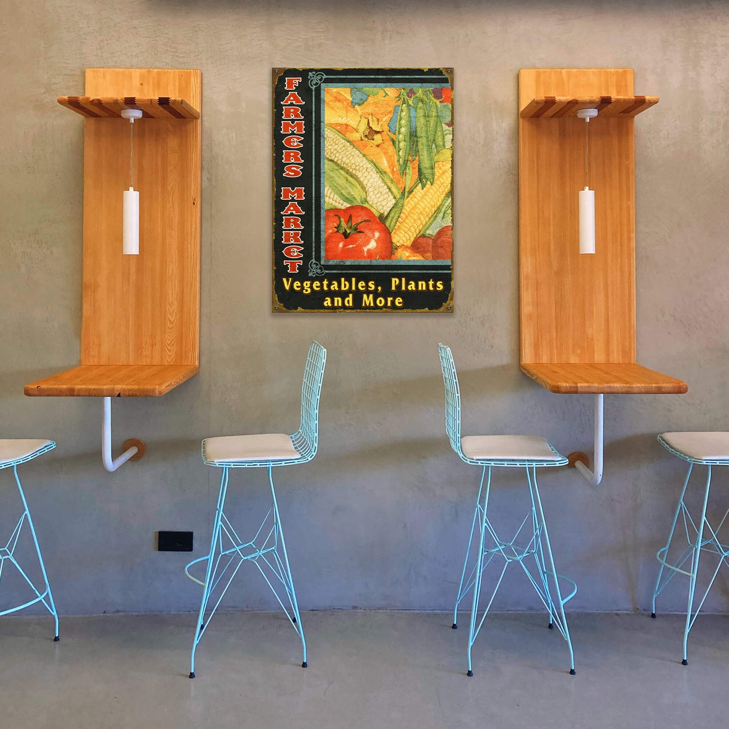 Bountiful Farmer's Market: Generic - Wood & Metal Wall Art